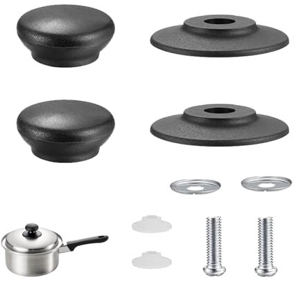 2 Sätze Topfdeckelgriff,Topfdeckel,Topfdeckelknopf,Topfgriffe,Deckelknopf,Universal Topfdeckelknöpfe,Topfdeckel Griff,Ersatzgriff,Ersatzknöpfe Griffe,Ersatzteil,Hitzebeständiger,für Kochtopf