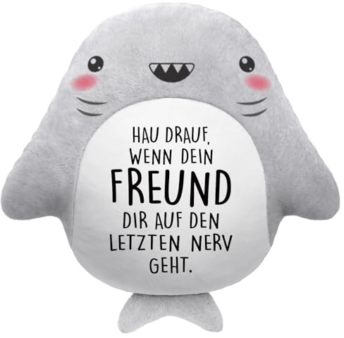 Craftique Geschenke für Freundin, Jahrestagsgeschenk für Sie, Hai ZierKissen, Geburtstagsgeschenk für Freundin Geschenkidee für Kollegin, Schwester, Tochter, Anti-Stress-Kissen, Valentinstagsgeschenk