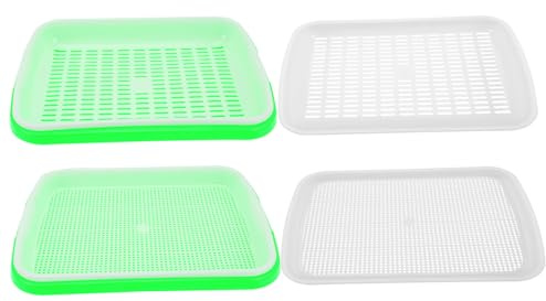 SUPVOX Vassoi Germinatori per Germogli e Grano Saraceno in Plastica Resistente Semenzaio per Germinazione Semi con Copertura per Conservazione e umidità per e Ufficio