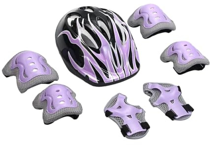Wscwl Skating Protective Gear Kids,Outdoor Children Protective Set | Shock-Absorbing Helmet and Pads Kit for Outdoor Sports Hockey Scooter Baseball Bike Roller Skates Skateboarding Kids 5-10