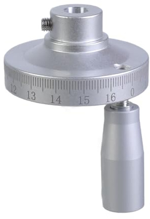 Manovella ad alta resistenza girevole tornio ruota 50mm finitura argento adatto per apparecchi elettrici macchinari uso ruota