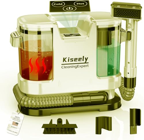 Aspiradora Agua Tapiceria Limpiador, con calentamiento instantáneo, 600W potente succión y limpieza profunda para alfombras, sofás, coches y mascotas (ML1)