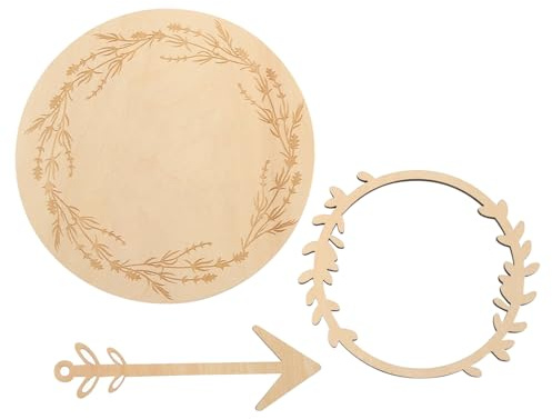 HOUDERCO Cartes Étapes en Bois Double Face pour Bébé – Disque Jalonné Décoratif Taille Unique – Accessoires Photo Naissance et Croissance Bébé – Cartes D’Anniversaire -né pour Souvenir