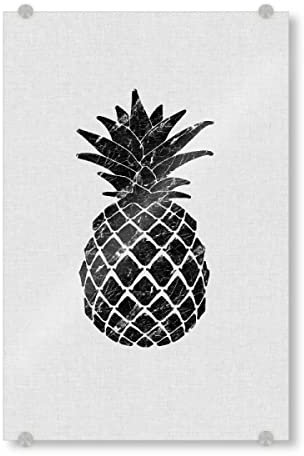 artboxONE Acrylglasbild 60x40 cm Natur Marble Pineapple Bild hinter Acrylglas - Bild Marmor Grau Marmor