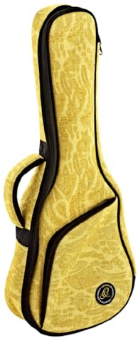 Ortega Guitars Jean Ukulele Gigbag - Concert Ukulele Bag - Height 66 cm - Width 23 cm - With Shoulder Straps - Cotton / Canvas, Yellow (OUB-CC-SUJ)