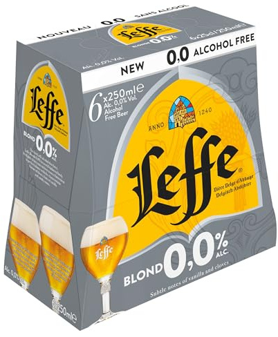 Leffe Blonde 0% Alcohol Free Beer 24 x 250ml Bottles Blonde Ale