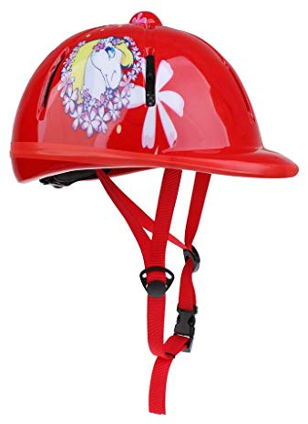 Inzopo Verstellbarer Kinderreithelm Reithelm Pferdesport Schutzausrüstung Schnee Rot