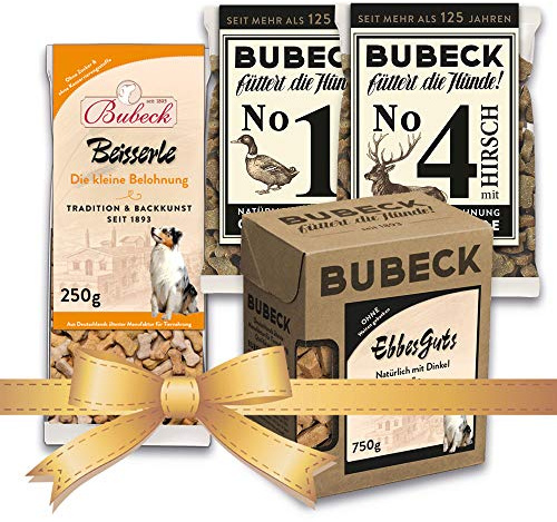 Bubeck | Hundekekse Verschiedene Sorten | hart gebacken (Pute, Hirsch, Rind, Geflügel & Ente, 1,42 Kg)