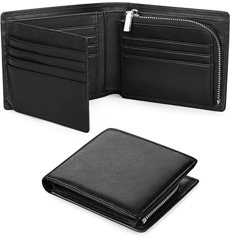 SENDEFN Carteras para Hombre, Cartera Hombre de Cuero con protección RFID, Monedero Hombre con 16 Ranuras para Tarjetas, Tarjetero Hombre - Regalos Originales