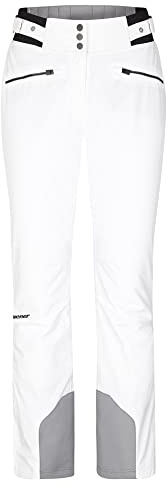 Ziener Damen TILLA Ski-Hose/Schnee-Hose | atmungsaktiv, wasserdicht, Primaloft, White, 46