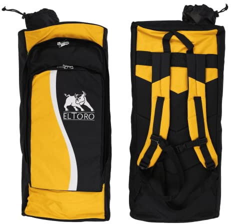 elToro Wave - Rucksack für Bogenschützen, Pfeil und Bogen sicher verstauen mit Schutz, für Recurvebogen Mittelstück und Wurfarme (Gelb)