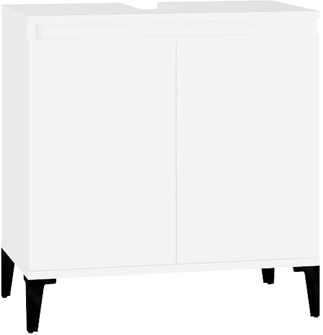 vidaXL Tvättställsskåp vit 58x33x60 cm konstruerat trä