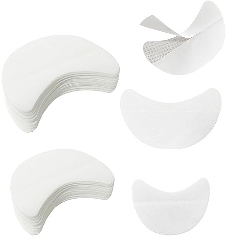 50 sellos grandes y 50 pequeños tampones, plantilla para sombra de ojos, parche para ojos inferiores para extensiones de pestañas, maquillaje de labios (blanco)