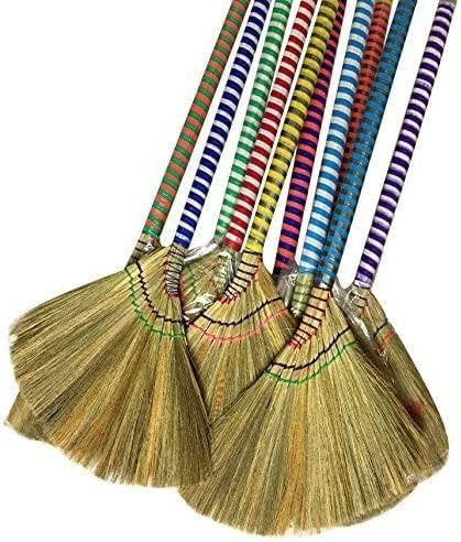 Gentle Cleaning Traditional Vietnamese Straw Brooms - 2 Packs