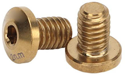 Dilwe 2-teilige Feste Schrauben für Mountainbike-Bremsen, Feste Schrauben für Fahrradbremsen, Ersatzteile, Universell für die Freigabe der Straßenklemme (Gold)