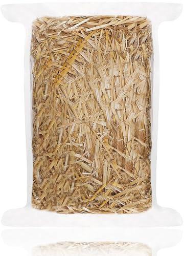 WNJ Natural Wheat Straw - 1 LB Dry Straw, Soft 100% Natural Straw Bale for Animal Bedding, Garden Mulch, Compost & Stray Cats Dogs Poultry, and Grass Cover