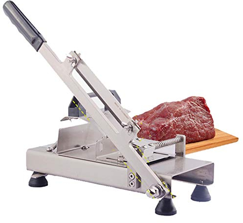 Trancheuse À Viande Congelée Manuelle, Coupe-Viande En Acier Inoxydable, Rouleau De Bœuf Et De Mouton, Machine À Trancher Les Feuilles De Légumes, Fromage, Trancheuse À Charcuterie Pour Le Ménage Et