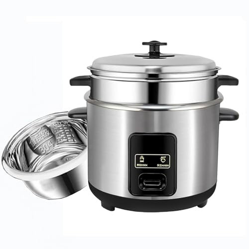 Rice Cooker (3/4/5L) 304 Stainless Steel Inner Pot, Intelligent Insulation, Make Rice & Steam Food & Vegetables, 220-240V US/EU Power(5L)