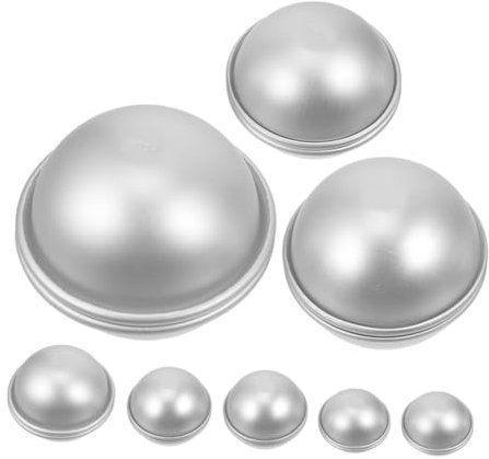 NUOBESTY 16stücke Teilige Badesalzkugelform Aus Aluminiumlegierung Metallkugel-badekugelherstellungsform Diy-seifenform Kleine Kuchenform Wiederverwendbar Einfach Zu Bedienen Reinigen