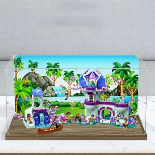 Transparent Acrylic Display Case,for Lego 43215 Magic Treehouse Model ，Clear Box,Storage Box,Display Box,Compatible with 43215 Model. (Display Box only ) (Wooden Base)
