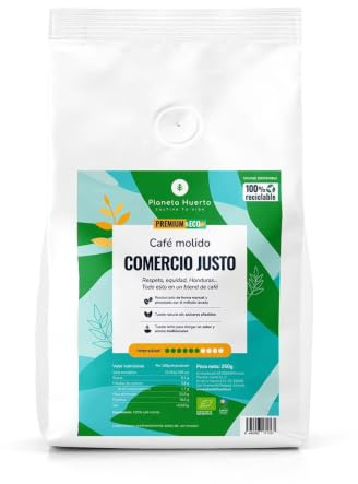PLANETA HUERTO | Café Molido Eco Honduras Comercio Justo 250g - Sabor Auténtico y Responsable