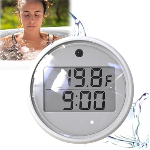 Digital Ice Bath Timer and Floating Pool Thermometer - Water Temp Monitor with Display