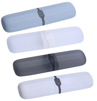 COLLBATH Reisezahnbürstenhalter-Set 4er-Pack Kunststoffetui Tube Für Bürstenpaste Leicht Kompakt Für Business Und Outdoor