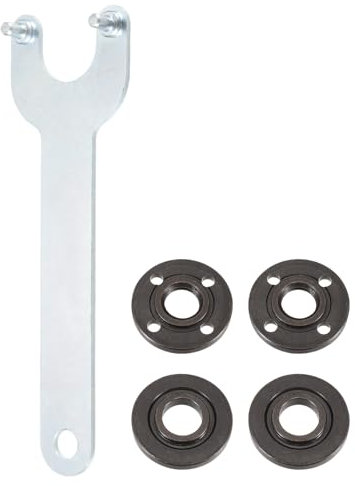 sourcing map Angle Grinder Nut Angle Grinder Wrench Set 5/8-11 Flange Metal Angle Grinder Nuts Durable Grinder Shaft Lock Nut with Spanner for Angle Grinder Table Grinders