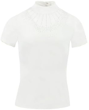 EKKIA EQUITHÈME Damen Turniershirt Poloshirt London White, Größe:XS