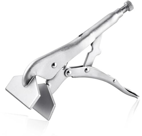 SPEEDWOX Pinze di bloccaggio da 25,4 cm con morsetto per lamiera, extra largo, pinze a becco d'anatra, strumento per impugnatura in lamiera resistente, apertura regolabile, pinza per saldatura