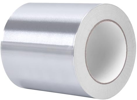 Storystore Aluminium Foil Tape, 150mm (W) X 50m (L) High Heat Resistant Strong Adhesive Foil tape Aluminium Insulating Tape for HVAC, Duct Sealing and Roof Leak, Surface Crack, RV Repairing