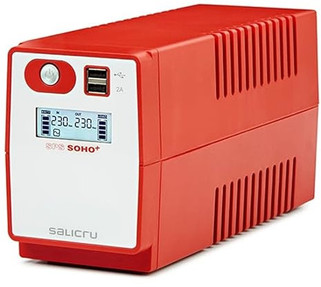 Unterbrechungsfreie Stromversorgung (USV) 650 VA, 6 Ausgänge, automatische Spannungsregelung, Überlastschutz, ideal für Büros und elektronische Geräte.