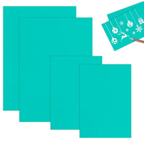 ROOMHUAWAY 4 Stück Linoldruck Set, Linolschnitt Set Stempel Selber Machen, Linolplatten für Linolschnitt Platten, Stempelgummi Linoleum Schnitzset Linoldruckfarbe für DIY-Kunstprojekte​(2a5+2a6)