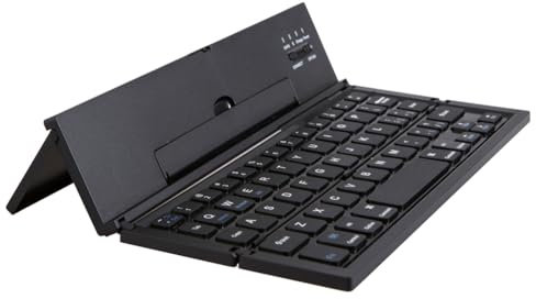 Cpolebev Tastiera Bluetooth Pieghevole Tastiera Pieghevole da Viaggio Portatile Mini Tastiera BT Wireless per Telefono Cellulare Tablet Computer