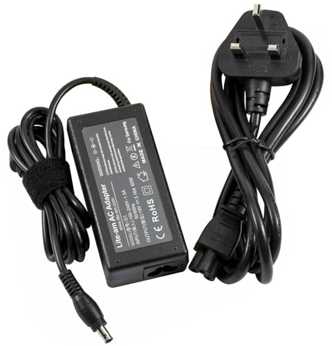 Lite-am 60W Laptop AC Adapter Power Supply 19V 3.16A Charger with 5.5mm x 3.0mm Centre Pin Connector For Samsung Series 7 Chronos NP700Z5CL-A01UK
