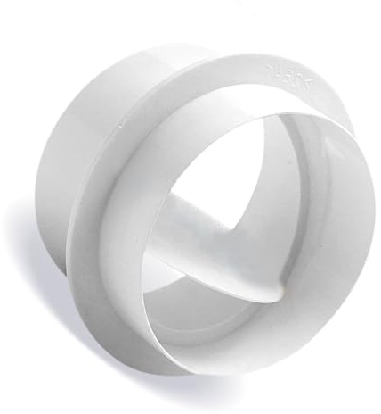 Extracteur d'air en ligne avec clapet anti-retour, obturateur de ventilation en plastique ABS pour le contrôle du flux d'air, composant de ventilation de conduit de diamètre blanc 100mm