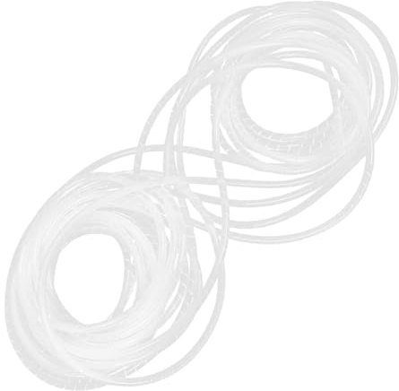 HEALSOPTHY Tube Spiralé en Nylon Blanc 15M Manchon de Protection pour Câbles Électriques et Informatique en Usage Domestique