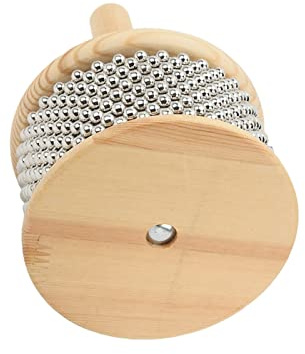 Sunydog Cabasa de Madera con Manivela para Niños, Juguete de Percusión Adecuado para Edades 4 Años en Adelante, Excelente Sonido y Durabilidad (Kabasa Grande)