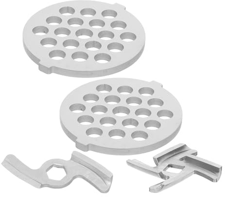 VALICLUD Accesorios para Picadora de Carne Manual de Acero Inoxidable 4 Cuchillas y Discos Resistentes para Cocina en Casa y Preparación de Alimentos