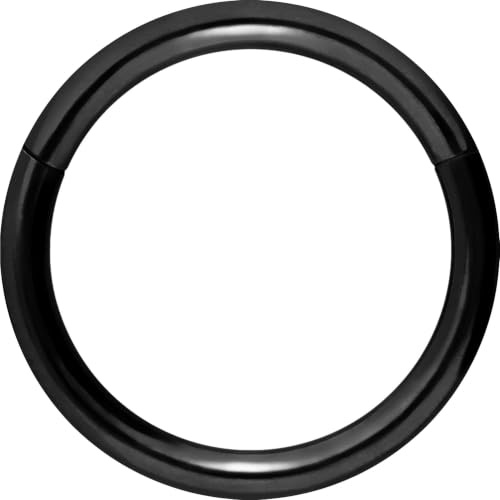 PIERCINGLINE Segmentring Clicker aus Chirurgenstahl - Piercing Ring in Gold, Silber, Rose, Schwarz oder Blau - für Nase, Septum, Ohr, Helix oder Tragus