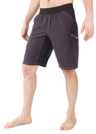 Ucraft Climbing Anti-Gravity Shorts. Stretchy, Lightweight and Breathable Multisport Shorts. (Graphite, M)