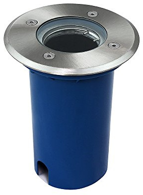 NCC-Licht Bodeneinbaustrahler GU10 IP67 überfahrbar Außenstrahler Wegeleuchte Edelstahl Glas (Rund)
