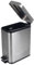 Beldray, acero inoxidable, Cubo de basura rectangular con pedal y tapa de cierre suave, 5 litros, LA041173SS, 5L