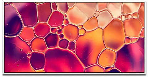 Wasserblasen ca. 130x70cm Wandbild inklusive Schattenfugenrahmen weiss - Panorama Leinwand Bild XXL Format Wandbilder Wohnzimmer Wohnung Deko Kunstdrucke