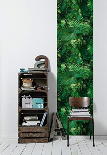 Livingwalls Klebefolie Palmen 0,52m x 2,50m grün Möbelfolie Dschungel selbstklebende Tapete Made in Germany 368441