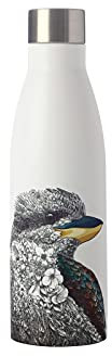 Maxwell & Williams Marini Ferlazzo Borraccia Termica in Acciaio Inox con Doppia Parete Isolante, Motivo Kookaburra Sghignazzante, Colore Bianco 500 ml