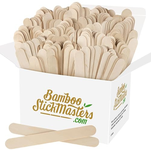 Jumbo Lolly Sticks 300 Giant Wooden Lollipop Sticks Natural Wood Art and Crafts Plant Labels Popsicle