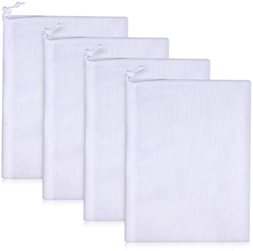 Fine Mesh Bag Filter Bags Vacuum Pool Cleaner Bags Mesh Leaf Bag with Pull and Lock Cord for Pool Leaf Cleaning (4)