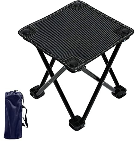 Folding Camp Stool, Portable Camping Stool Mini Camping Foot Stool Outdoor Adult Hiking Fishing Beach Portable Chair Collapsible Chair