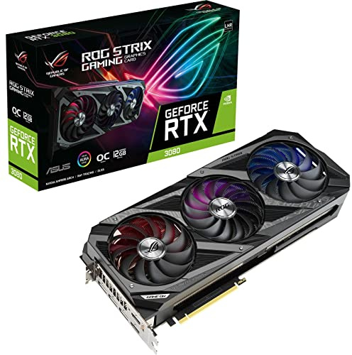 ASUS ROG Strix NVIDIA GeForce RTX 3080 OC Edition Carte Graphique de Jeu (PCIe 4.0, 12 Go GDDR6X, LHR, HDMI 2.1, DisplayPort 1.4a, Axial-Tech Fan Design, 2.9-Slot, Super Alloy Power II, GPU Tweak II)